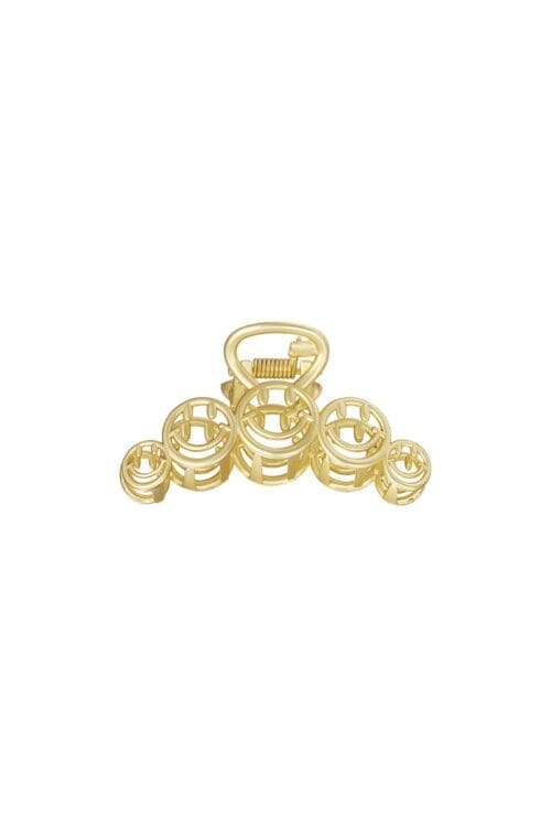 Haarklem metaal Smiley Vintage goud