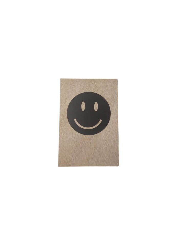 Houten kaart smiley