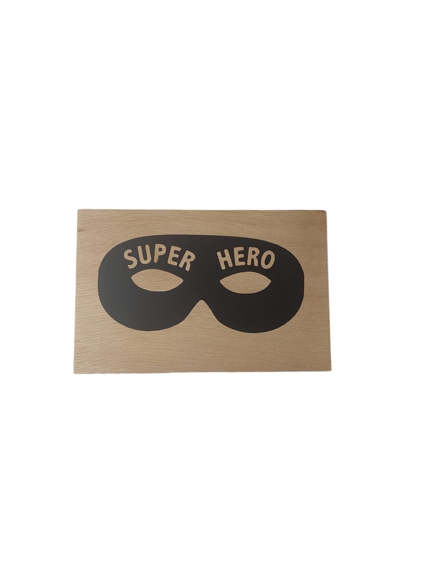 Houten kaart super hero