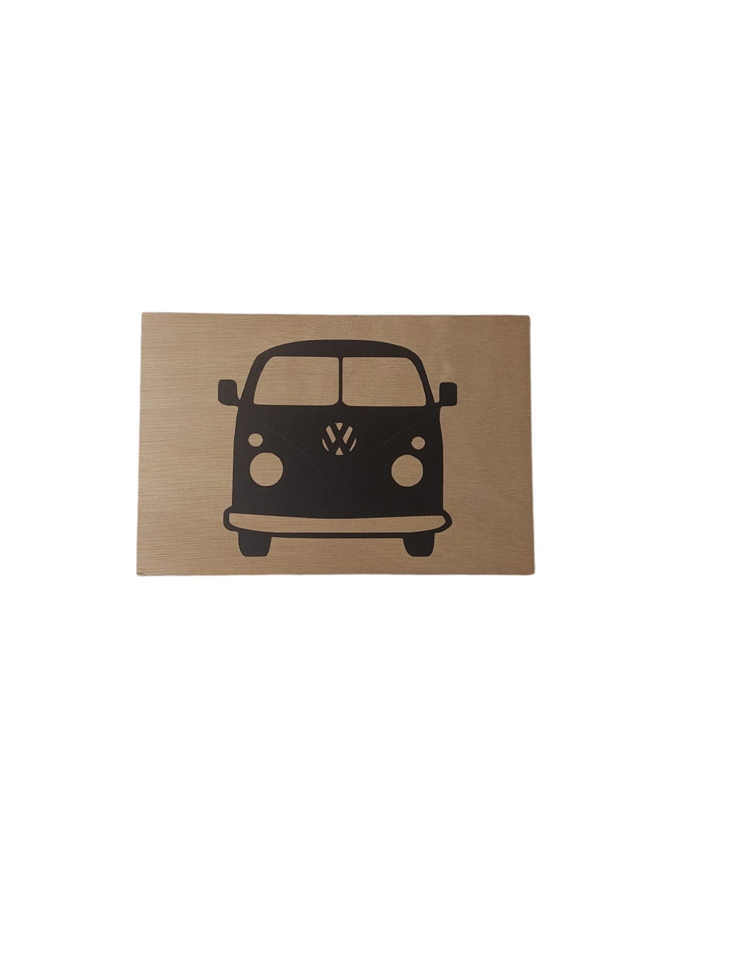 Houten kaart vw bus