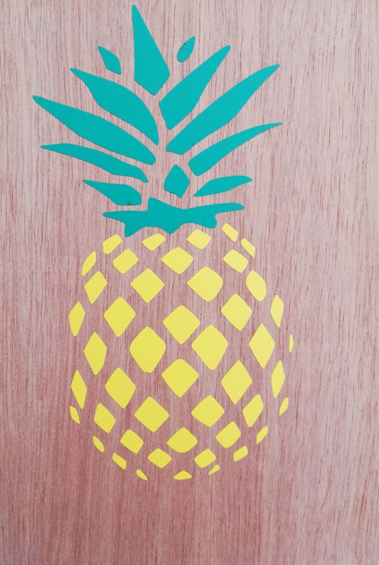 Houten kaart ananas