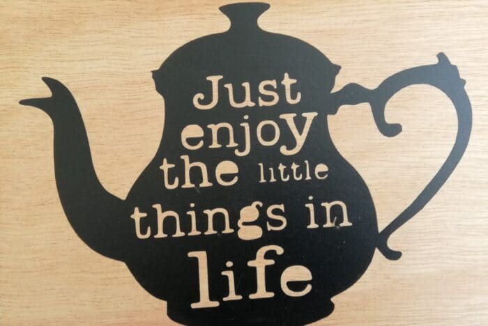 Houten kaart enjoy the little things