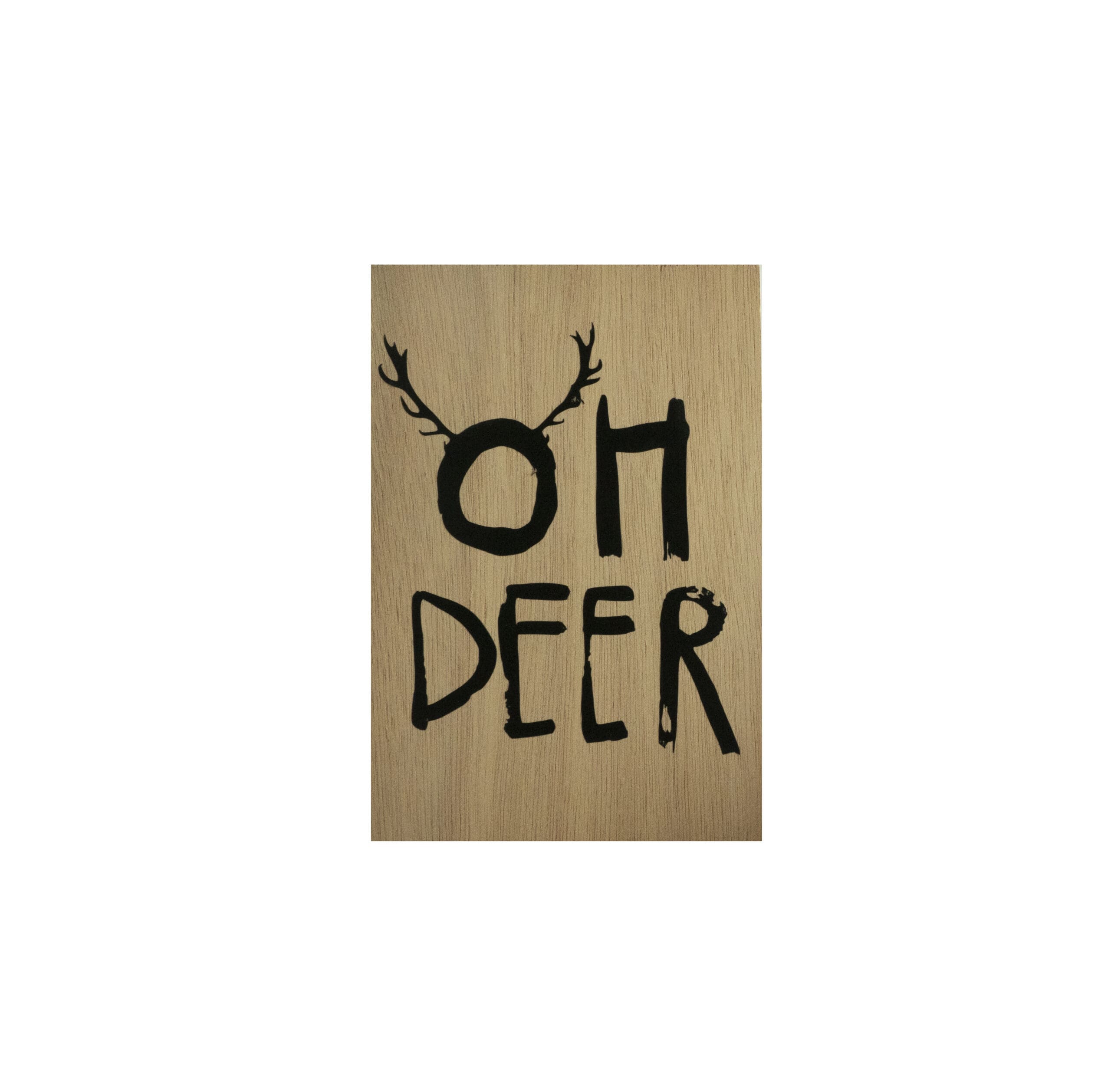 Houten kerstkaart O deer