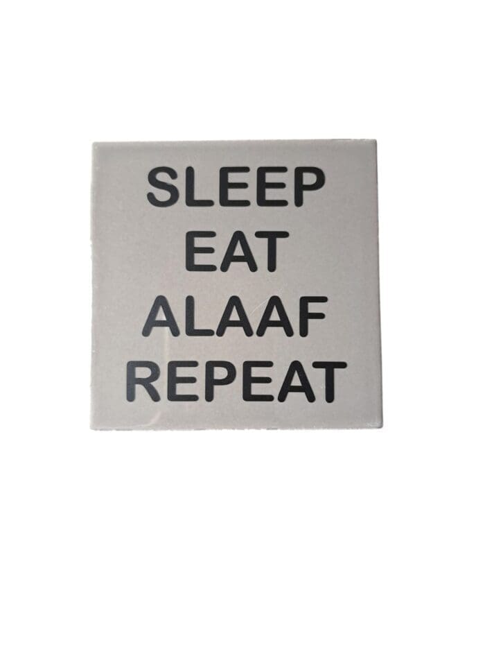 Tegeltje sleep eat alaaf repeat grijs