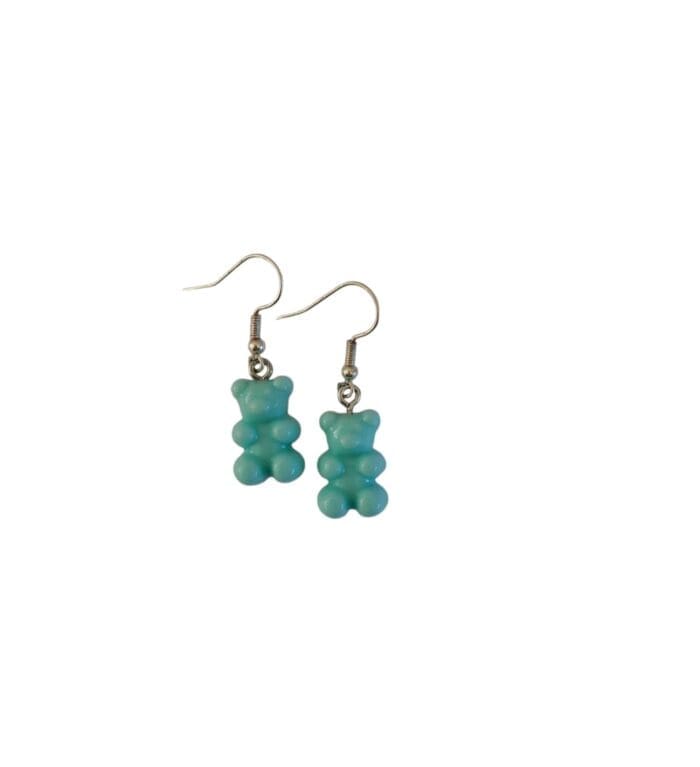 Gummy beer oorbellen turquoise