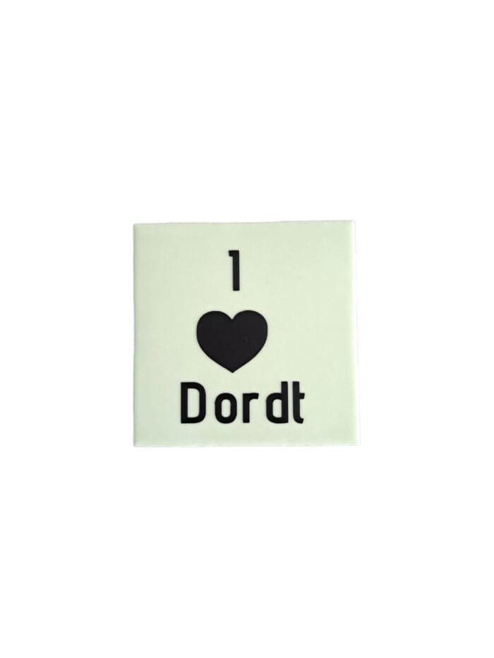 Tegeltje I love Dordt mint groen