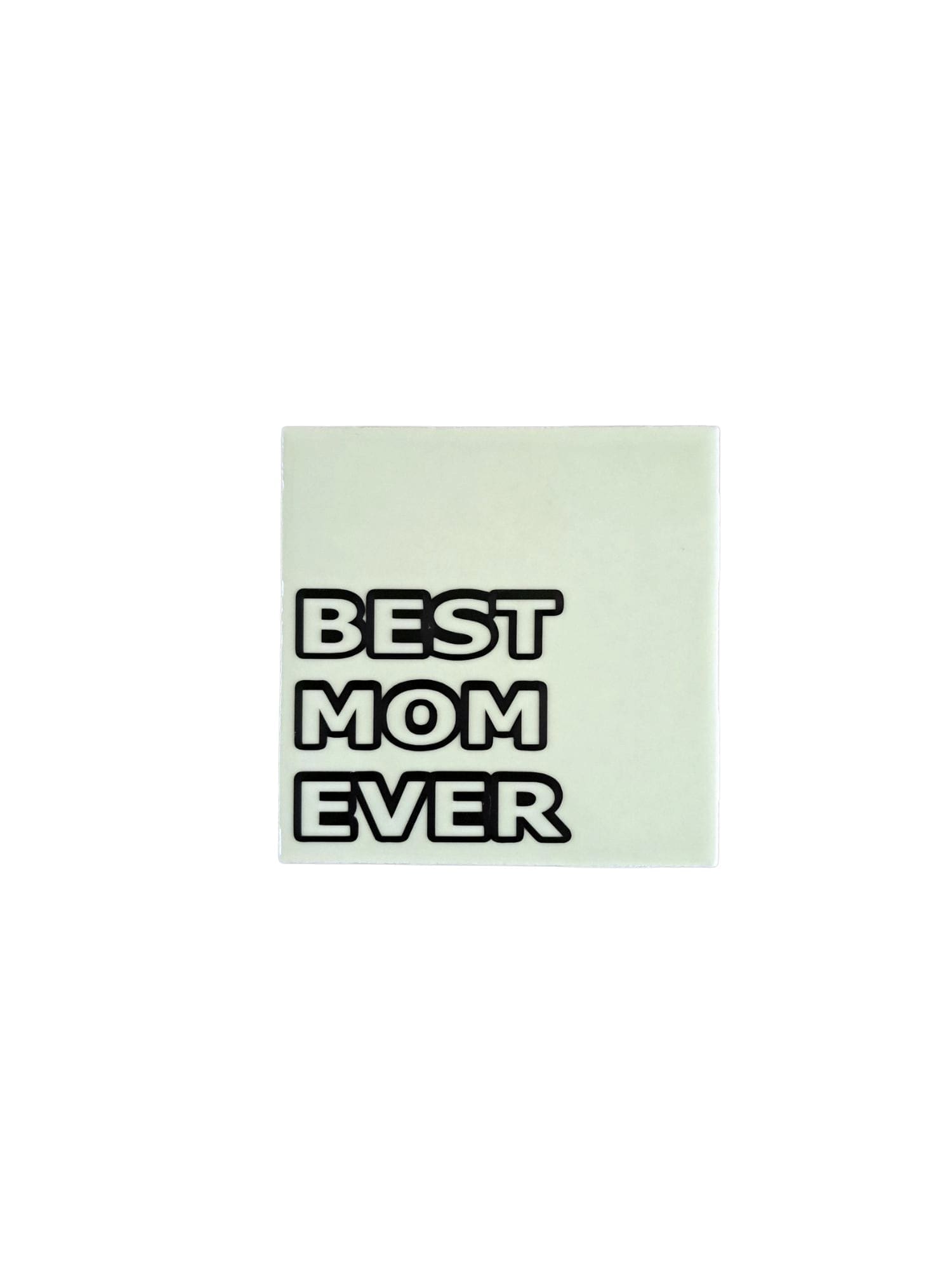 Tegeltje best mom ever mintgroen